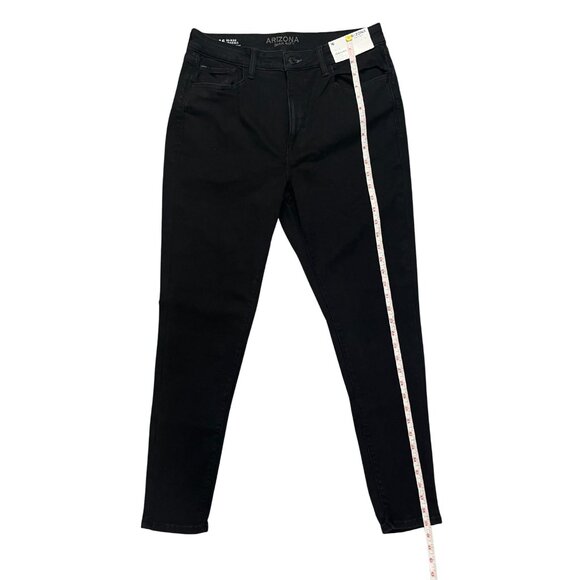 NWT Arizona Women's Size 16 Black High Rise Stretch Jeggings Denim Skinny Fit - Picture 11 of 16